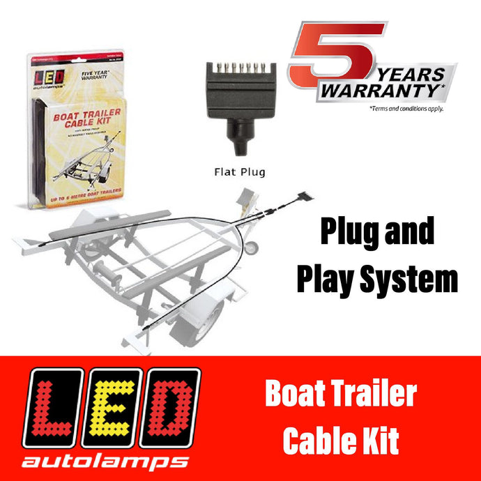 LED AUTOLAMPS PLUG IN 6 METRE Cable Kit Flat Plug