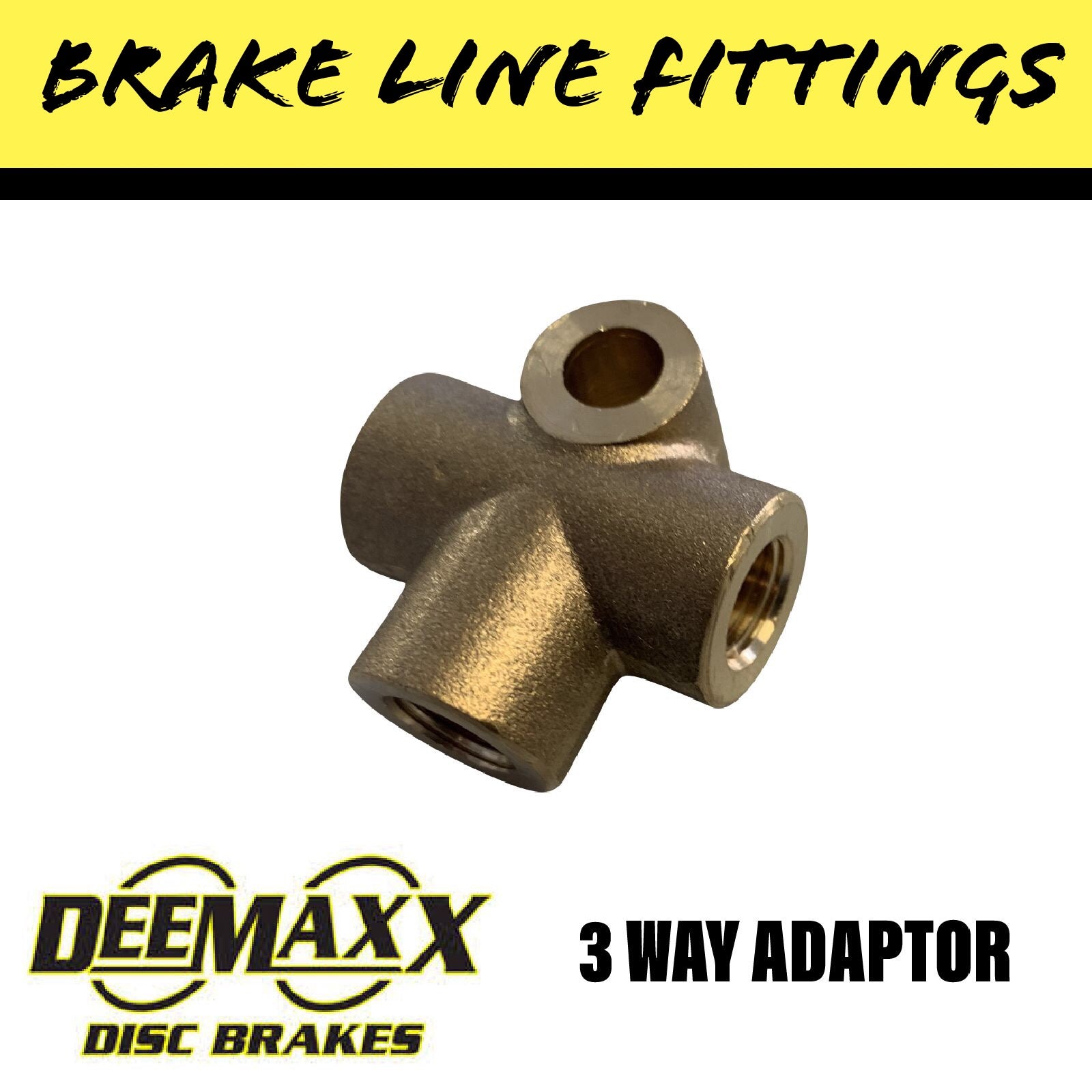 3 WAY BRASS Brake Line Adaptor