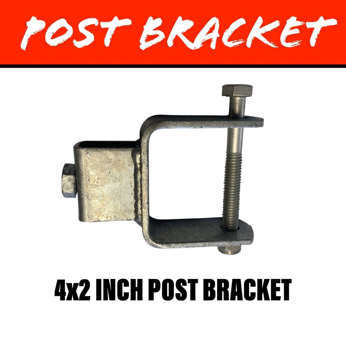 20MM SQUARE Post Bracket 100X50MM - R&M Trailer Spares92153