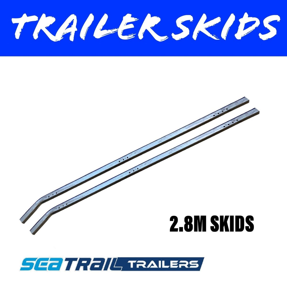 2.8M METAL BACKED Boat Trailer Skids Pair - R&M Trailer SparesSSKID5.2
