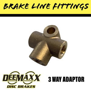 3 WAY BRASS Brake Line Adaptor - R&M Trailer SparesEBS.BL.TEE