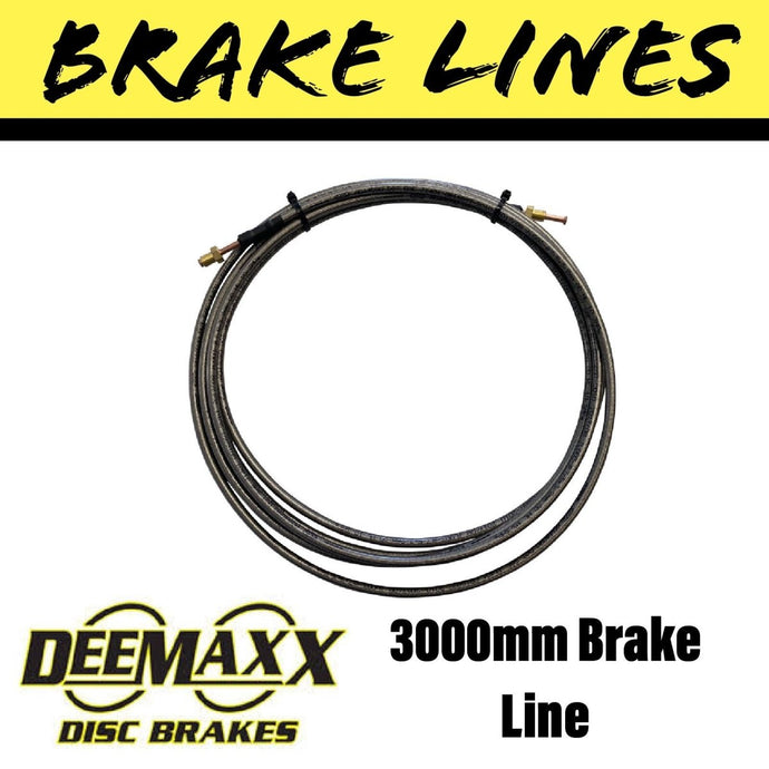 3000MM FLEXIBLE STAINLESS STEEL Brake Line - R&M Trailer SparesEBS.BL.3000