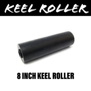 8 INCH BLACK RUBBER Flat Bilge Centre Roller