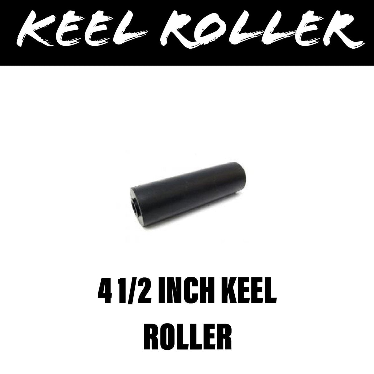 4 1/2 INCH BLACK RUBBER Flat Bilge Centre Roller - R&M Trailer Spares91220