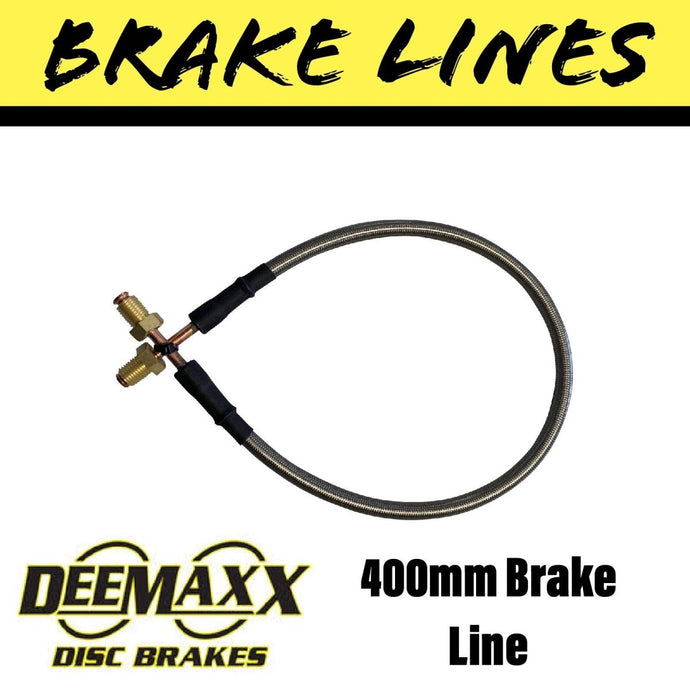 400MM FLEXIBLE STAINLESS STEEL Brake Line - R&M Trailer SparesEBS.BL.0400