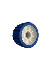 Load image into Gallery viewer, 5 INCH BLUE Wobble Roller 26MM Bore - R&amp;M Trailer Spares91118