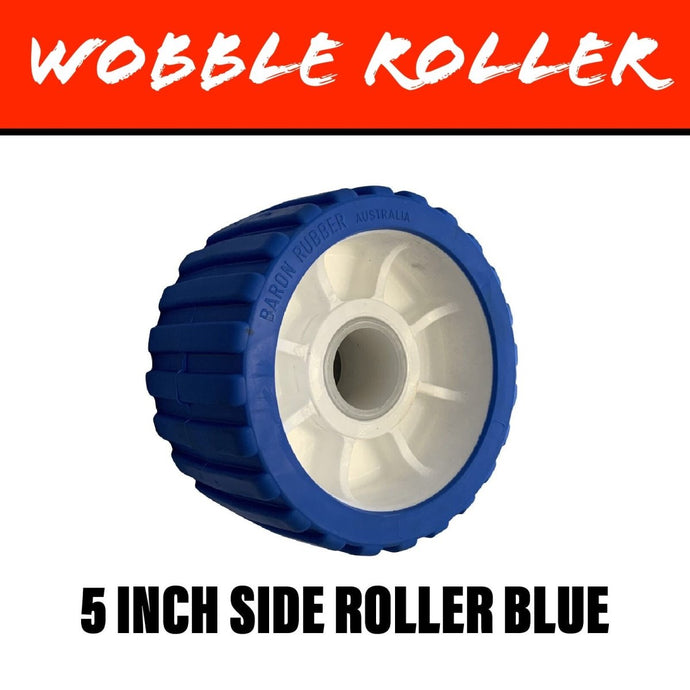 5 INCH BLUE Wobble Roller 26MM Bore - R&M Trailer Spares91118