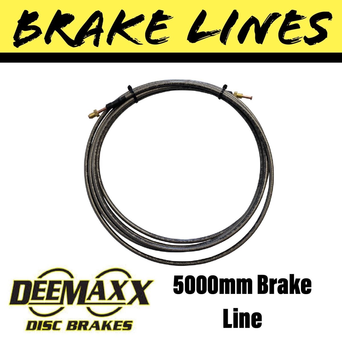 5000MM FLEXIBLE STAINLESS STEEL Brake Line - R&M Trailer SparesEBS.BL.5000