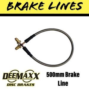 500MM FLEXIBLE STAINLESS STEEL Brake Line - R&M Trailer SparesEBS.BL.0500