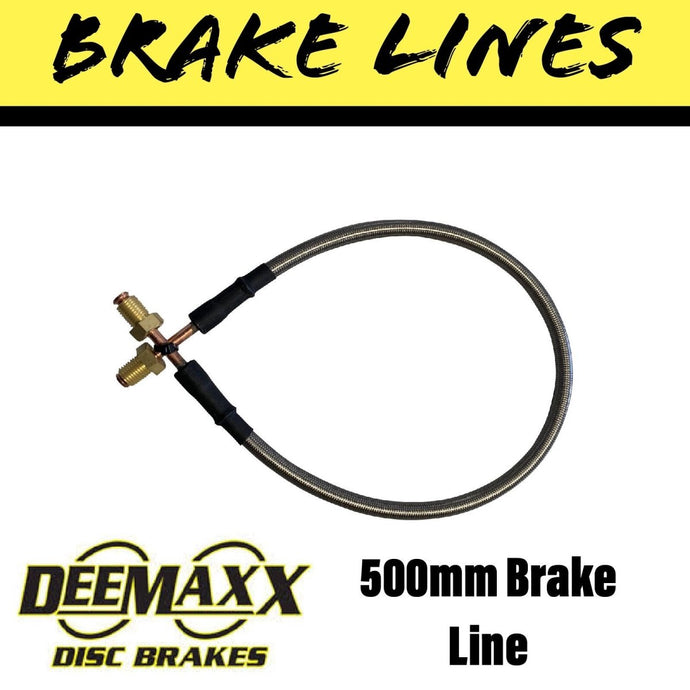 500MM FLEXIBLE STAINLESS STEEL Brake Line - R&M Trailer SparesEBS.BL.0500