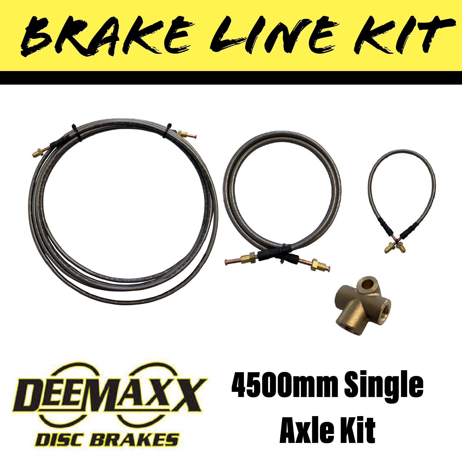 4500MM S/S FLEXIBLE Brake Line Kit