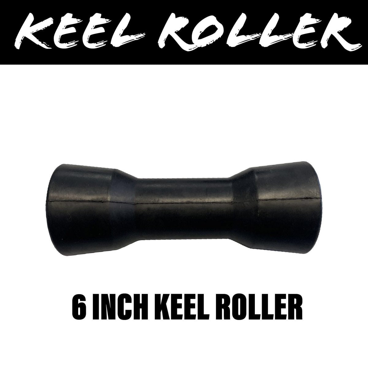 6 INCH BLACK RUBBER Centre Roller - R&M Trailer Spares91230