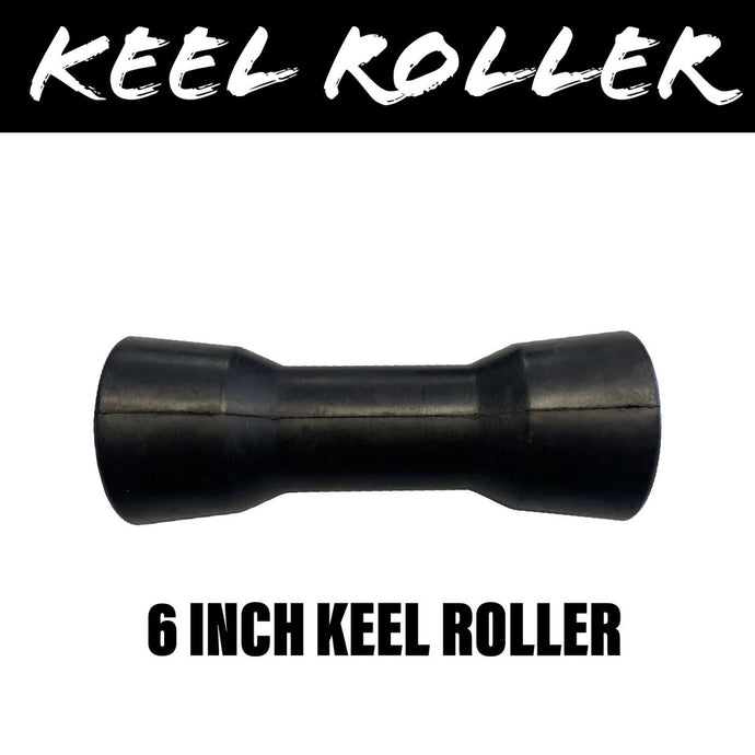 6 INCH BLACK RUBBER Centre Roller - R&M Trailer Spares91230