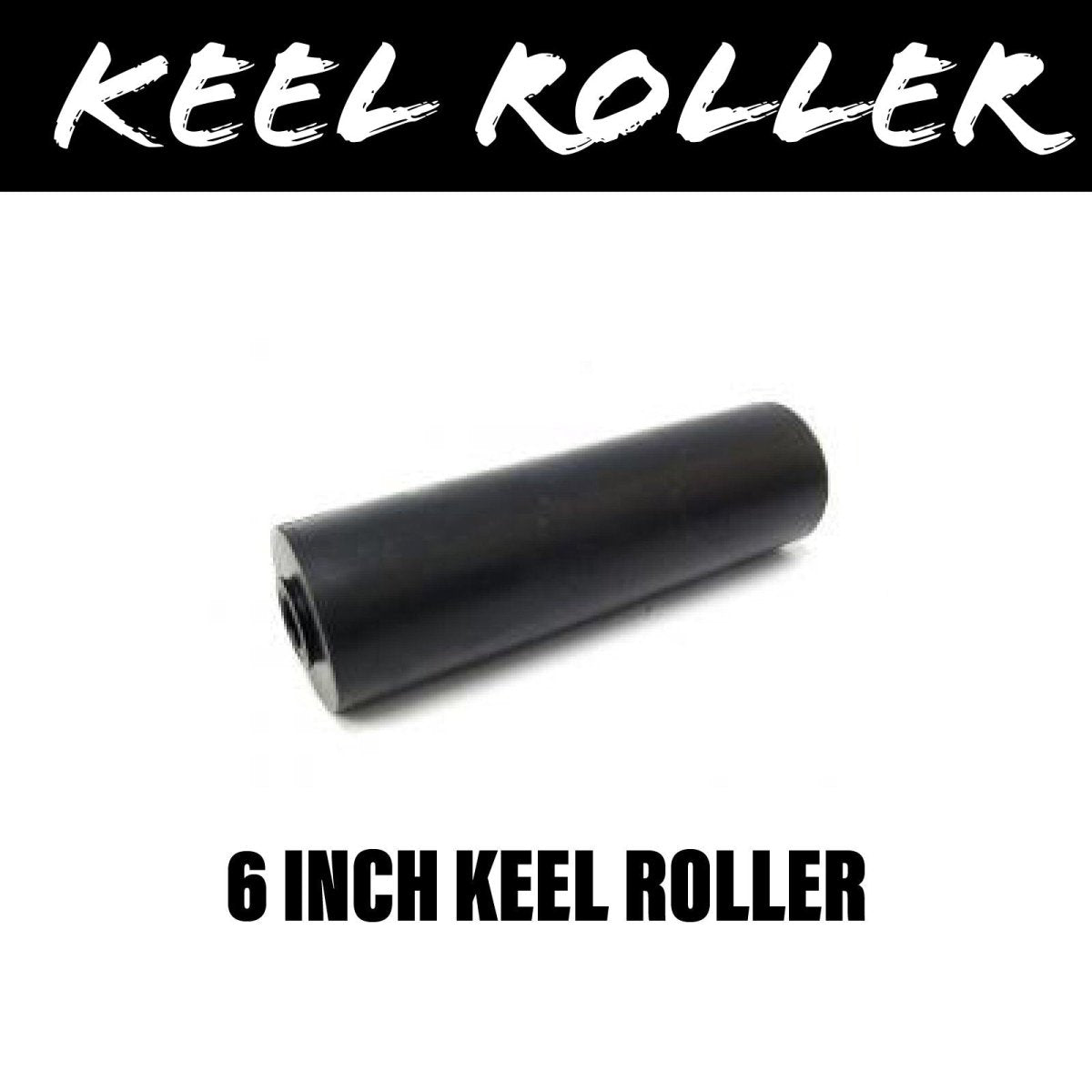 6 INCH BLACK RUBBER Flat Bilge Centre Roller - R&M Trailer Spares91221