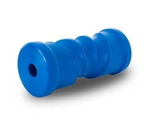 Load image into Gallery viewer, 6 INCH BLUE NYLON Self Centring Centre Roller - R&amp;M Trailer Spares91330