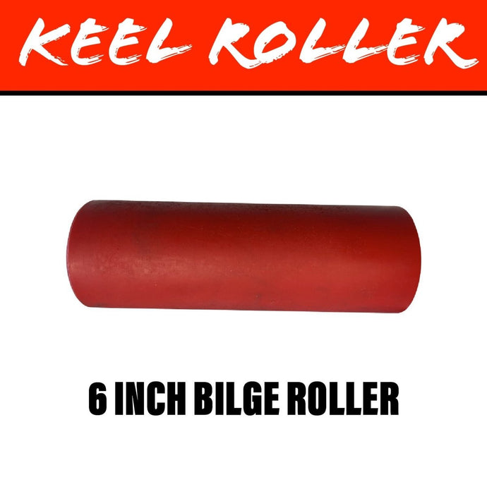 6 INCH RED POLY Flat Bilge Centre Roller - R&M Trailer Spares91528