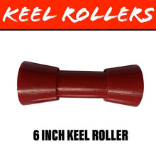 Load image into Gallery viewer, 6 INCH RED POLY Keel Roller - R&amp;M Trailer Spares91520