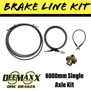 6000MM S/S FLEXIBLE Brake Line Kit - R&M Trailer SparesBLK.6000S