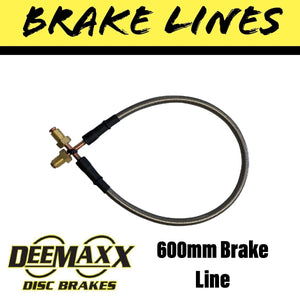 600MM FLEXIBLE STAINLESS STEEL Brake Line - R&M Trailer SparesEBS.BL.0600