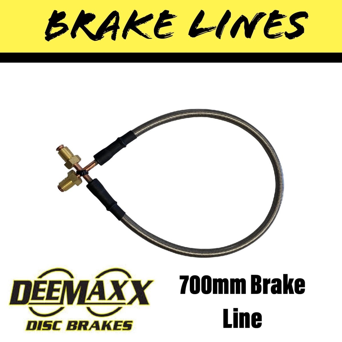 700MM FLEXIBLE STAINLESS STEEL Brake Line - R&M Trailer SparesEBS.BL.0700