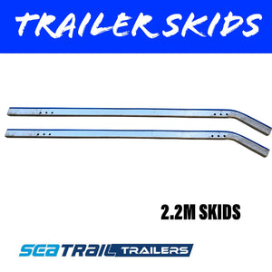 2.2M METAL BACKED Boat Trailer Skids Pair