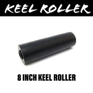 8 INCH BLACK RUBBER Flat Bilge Centre Roller - R&M Trailer Spares91222