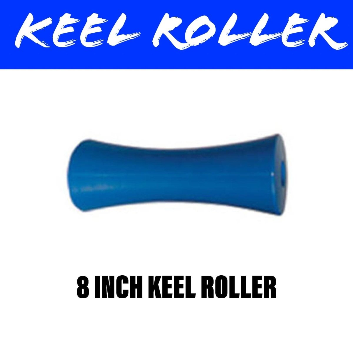 8 INCH BLUE NYLON Concave Centre Roller - R&M Trailer Spares91323