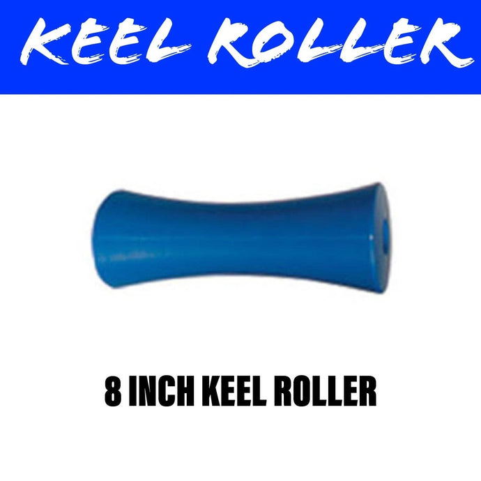 8 INCH BLUE NYLON Concave Centre Roller - R&M Trailer Spares91323