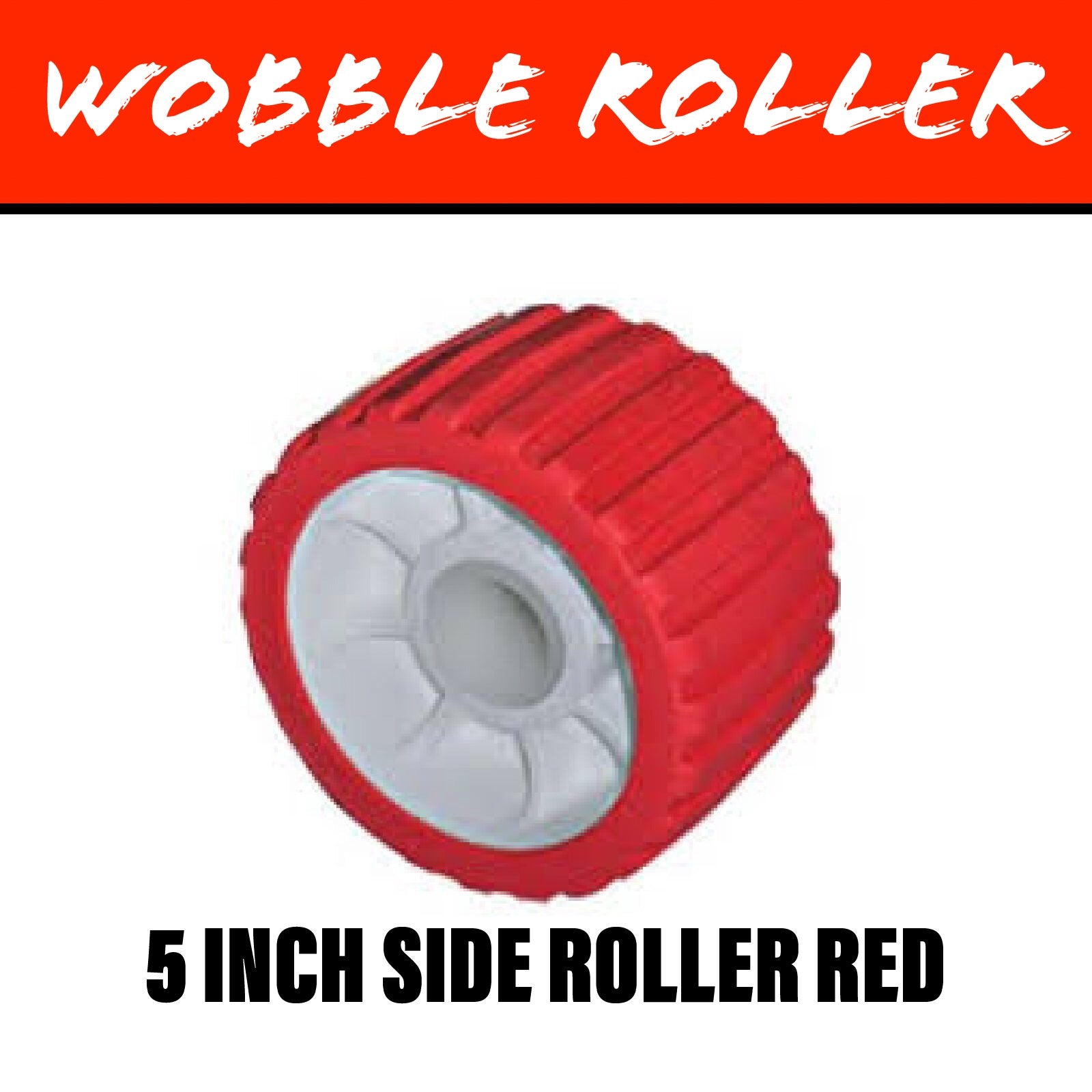 5 INCH RED Wobble Roller 26MM Bore