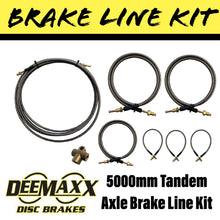 Load image into Gallery viewer, 5000MM S/S FLEXIBLE BRAKE LINE KIT Tandem Axle
