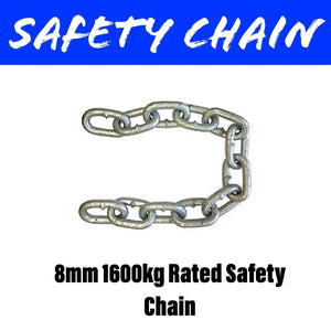 8MM 1600KG RATED SAFETY CHAIN - R&M Trailer Spares8MMSC