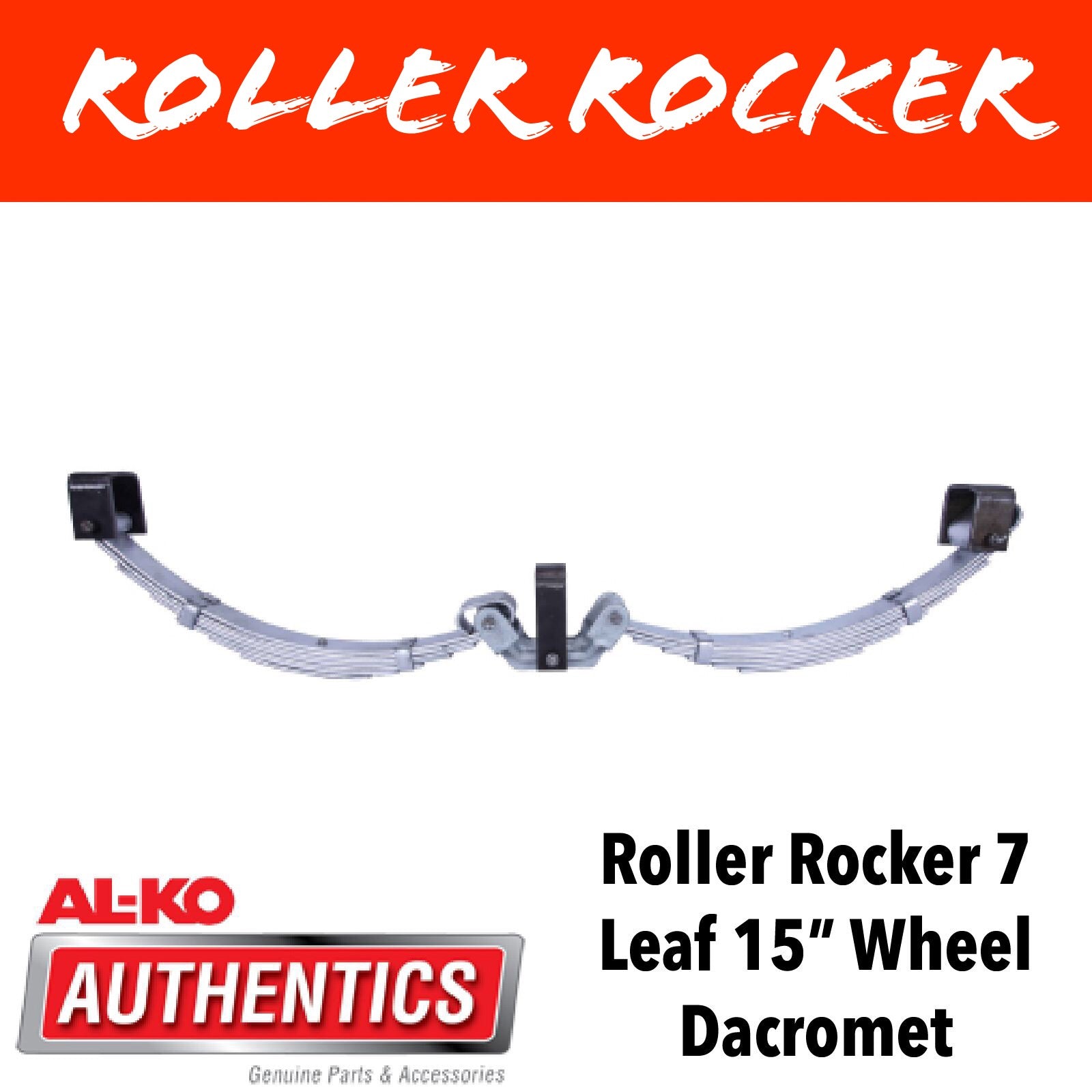 AL-KO DACROMET ROLLER ROCKER SPRINGS 7 LEAF SUIT 15 Inch Wheels