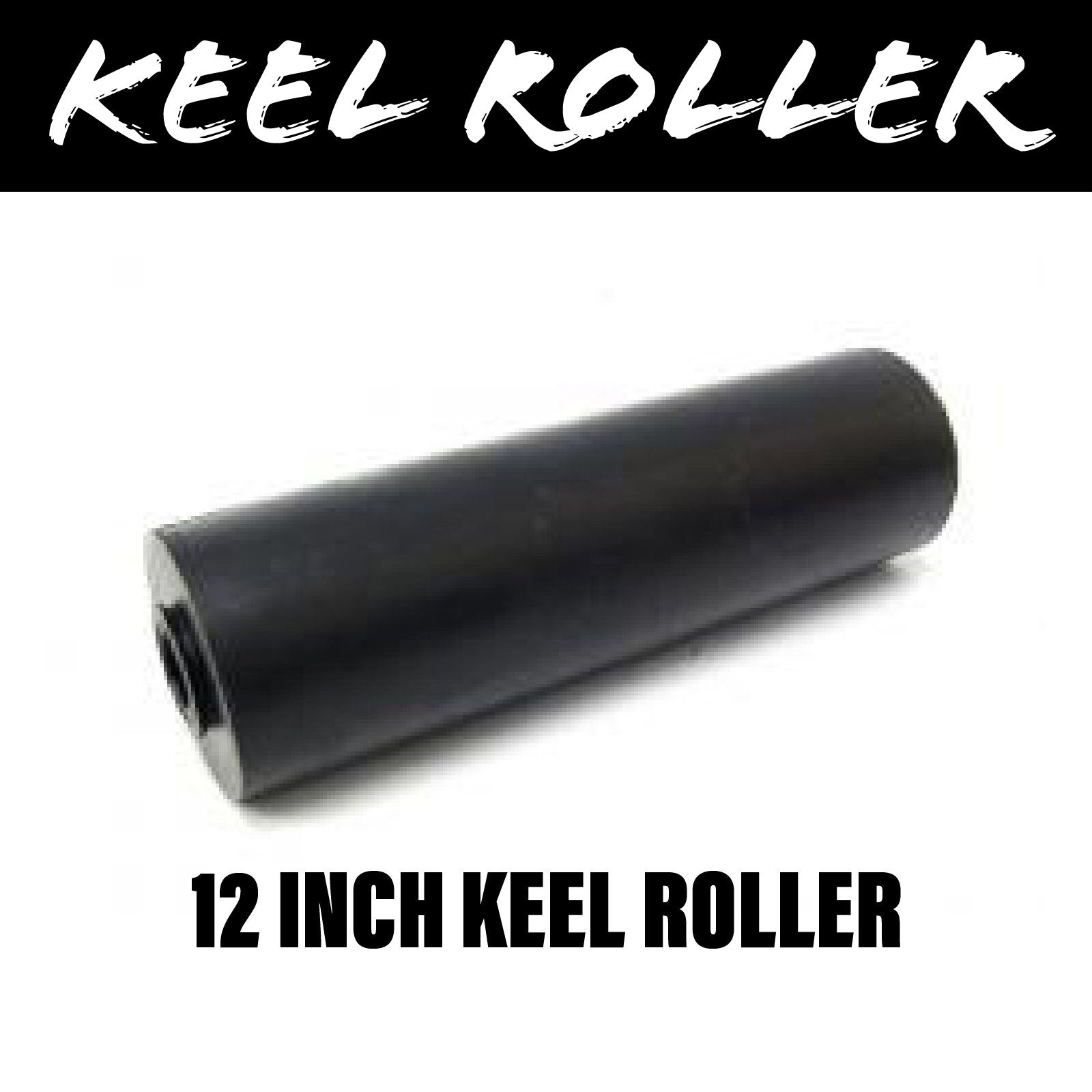 12 INCH BLACK RUBBER Flat Bilge Centre Roller