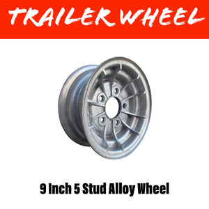 9 INCH 5 STUD ALLOY WHEEL