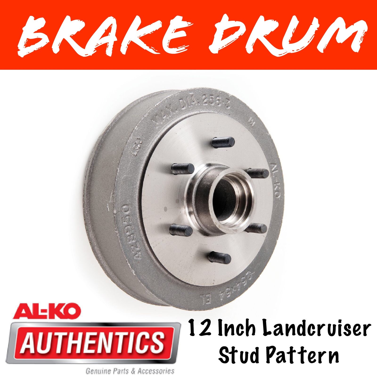 AL-KO 12 Inch 6 Stud Brake Drum Suit 2T Bearings