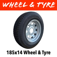 Load image into Gallery viewer, 14 INCH GALVANISED WHEEL AND LT TYRE (MULTIPLE SIZES)