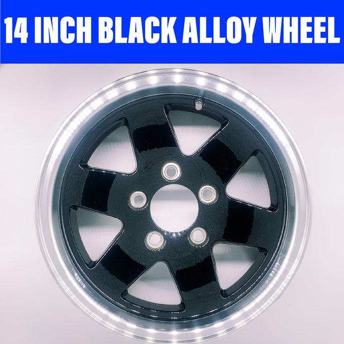 14 INCH KOYA BLACK ALLOY WHEEL FORD STUD PATTERN