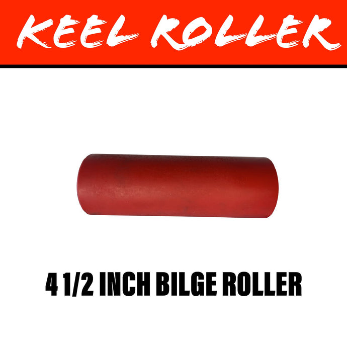 4 1/2 INCH RED POLY Flat Bilge Centre Rollers