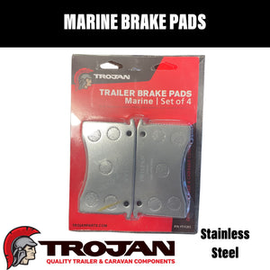 Trojan Stainless Steel Brake Pads Suit Mechanical Calipers