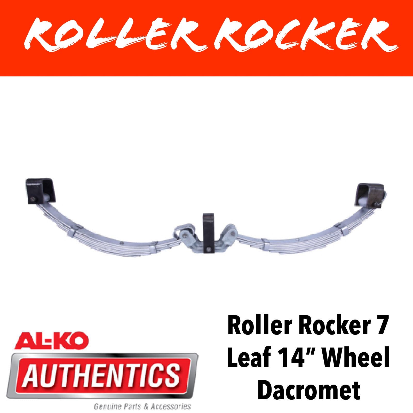 AL-KO DACROMET ROLLER ROCKER SPRINGS 7 LEAF SUIT 14 Inch Wheels
