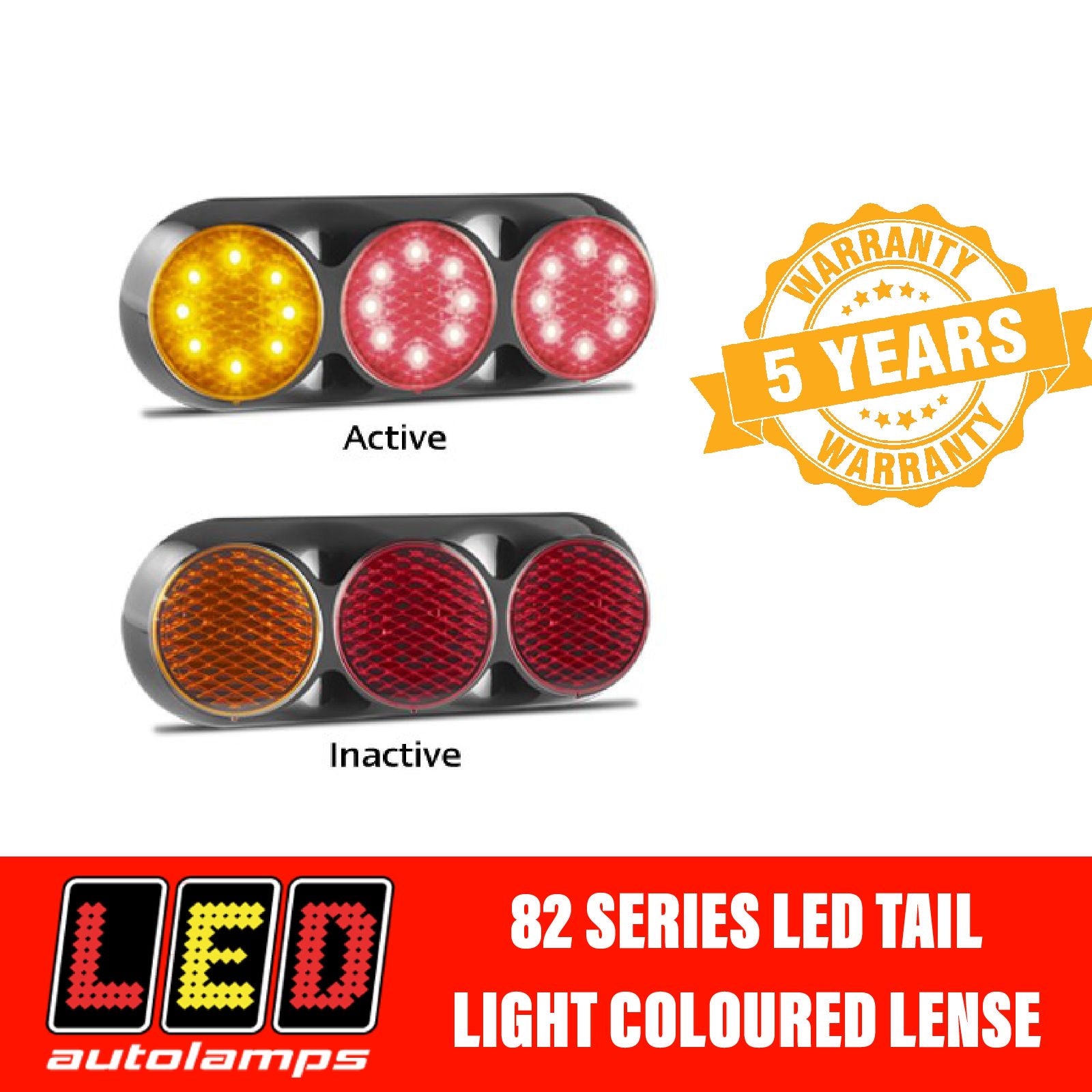 LED Autolamps 82CARR Coloured LED Tail Light 3M Tape