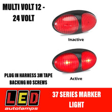 Load image into Gallery viewer, LED AUTOLAMPS Red Marker Lamp Easy Fit 3M Tape 5 Year Warranty
