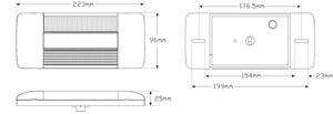 LED Autolamps 223BARM2 Black Cap LED Tail Light Assembly PAIR