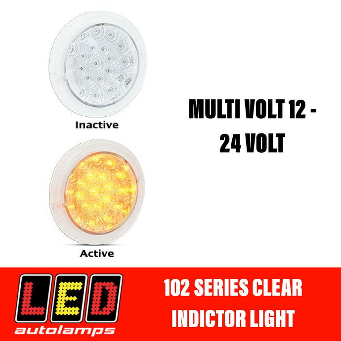 LED Autolamps 102 Series Clear Single Function Orange Indicator LED Light