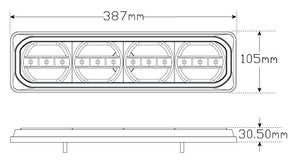 Pair LED AUTOLAMPS 385ARWM-2 MAXILAMP Sequential Indicator LED Taillights