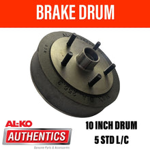 Load image into Gallery viewer, AL - KO 10 Inch 5 Stud L/C Brake Drum - R&amp;M Trailer Spares428212 - 1