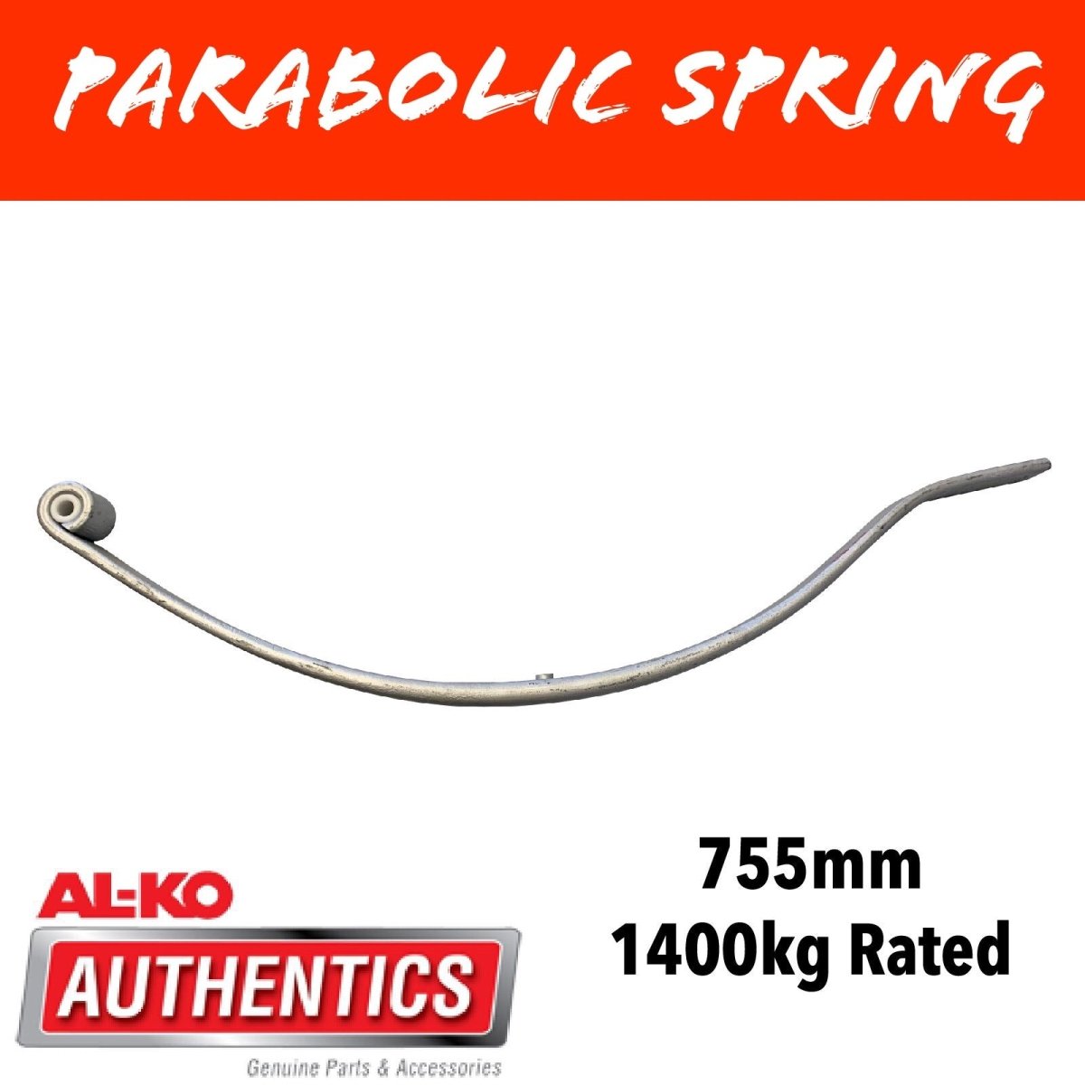 AL - KO 1400KG RATED PARABOLIC Leaf Spring Dacromet - R&M Trailer Spares584527D