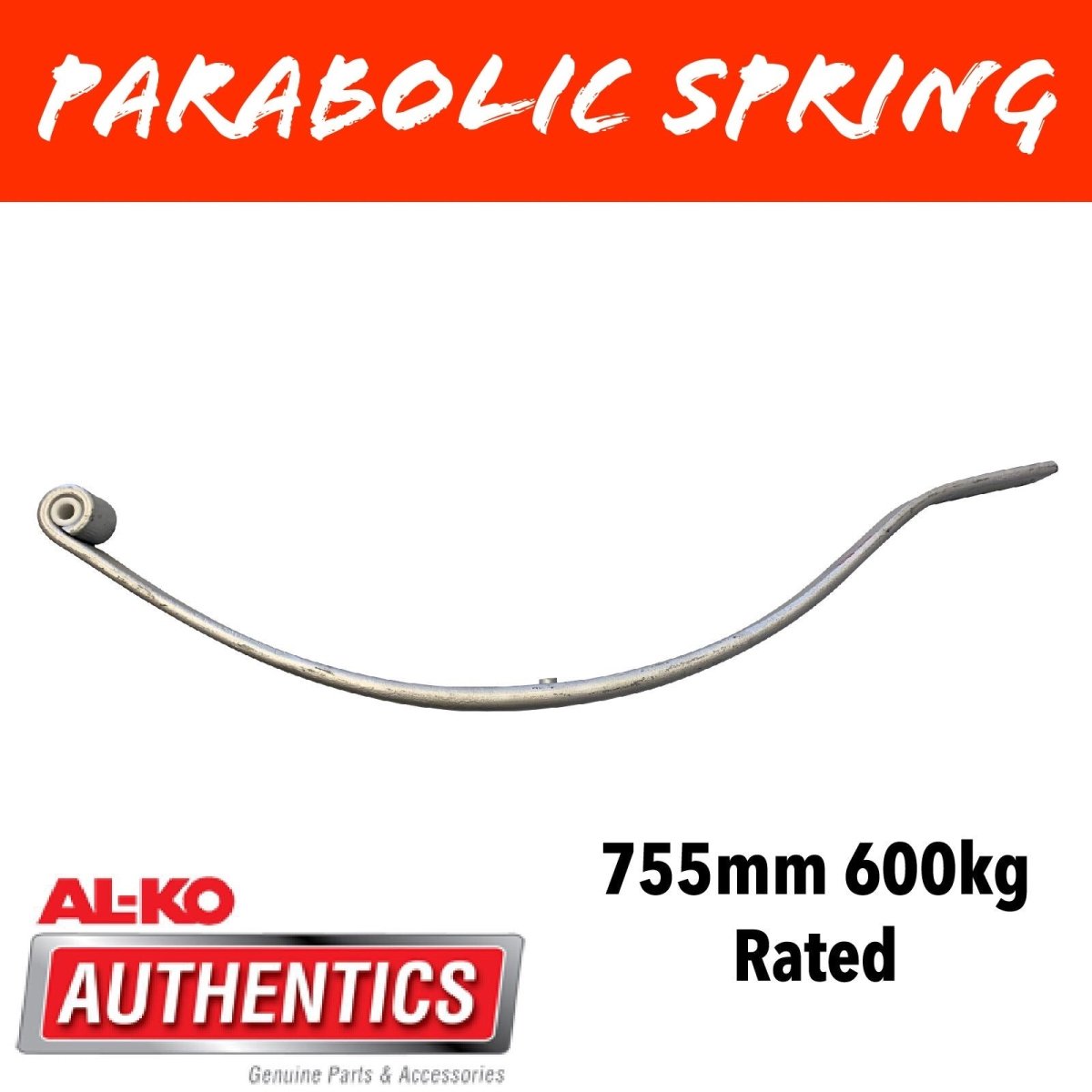 AL - KO 600KG RATED PARABOLIC Leaf Spring Dacromet - R&M Trailer Spares584523D