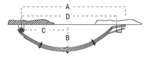 AL - KO 9 LEAF 765MM Leaf Spring Black - R&M Trailer Spares584569