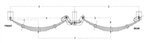 Load image into Gallery viewer, AL - KO DACROMET ROLLER ROCKER SPRINGS 7 LEAF SUIT 15 Inch Wheels - R&amp;M Trailer Spares576671D